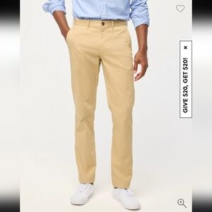 J Crew Men's The Sutton straight-fit flex khaki pant 33x32 New